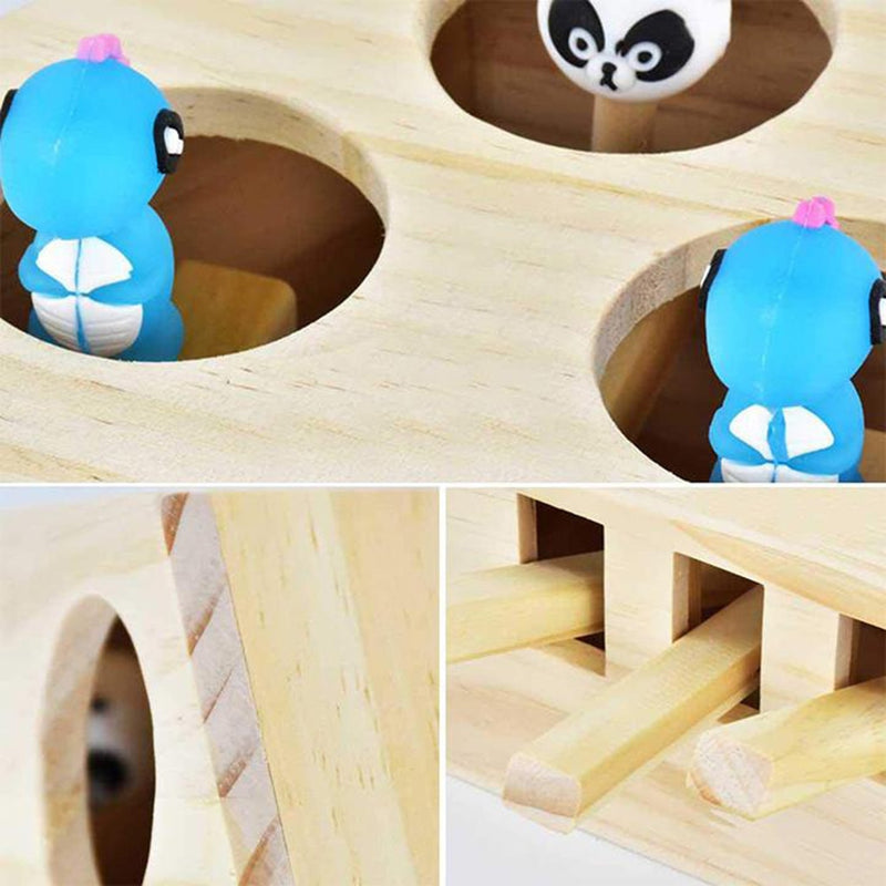 Wooden Cat Hit Reflex Toy