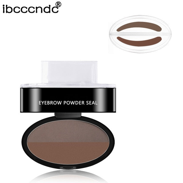 3 Colors Quick Makeup Eyebrow Powder Seal Waterproof Eyebrow Stamp Long lasting Eyebrow Shadow Set 3 Natural Shape Brow Stamp