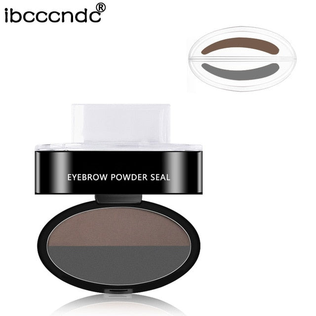 3 Colors Quick Makeup Eyebrow Powder Seal Waterproof Eyebrow Stamp Long lasting Eyebrow Shadow Set 3 Natural Shape Brow Stamp