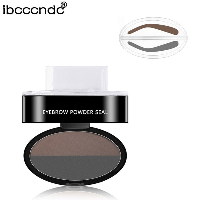 3 Colors Quick Makeup Eyebrow Powder Seal Waterproof Eyebrow Stamp Long lasting Eyebrow Shadow Set 3 Natural Shape Brow Stamp