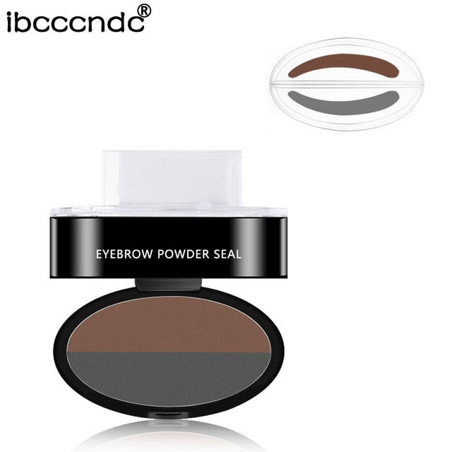 3 Colors Quick Makeup Eyebrow Powder Seal Waterproof Eyebrow Stamp Long lasting Eyebrow Shadow Set 3 Natural Shape Brow Stamp