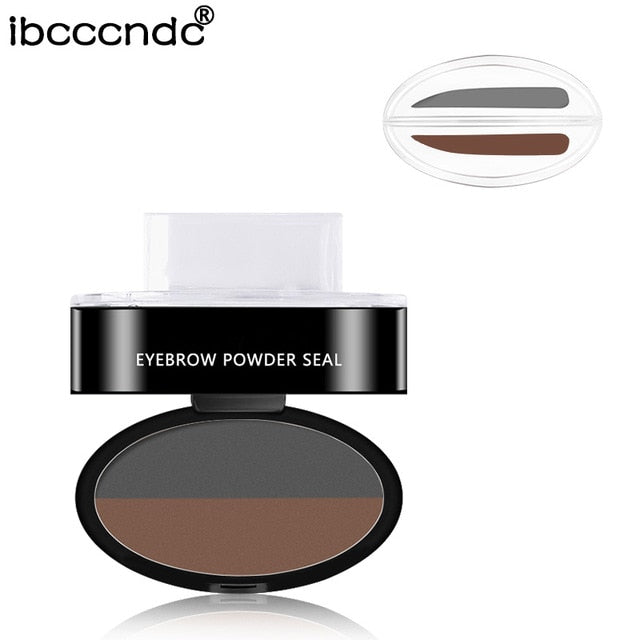 3 Colors Quick Makeup Eyebrow Powder Seal Waterproof Eyebrow Stamp Long lasting Eyebrow Shadow Set 3 Natural Shape Brow Stamp